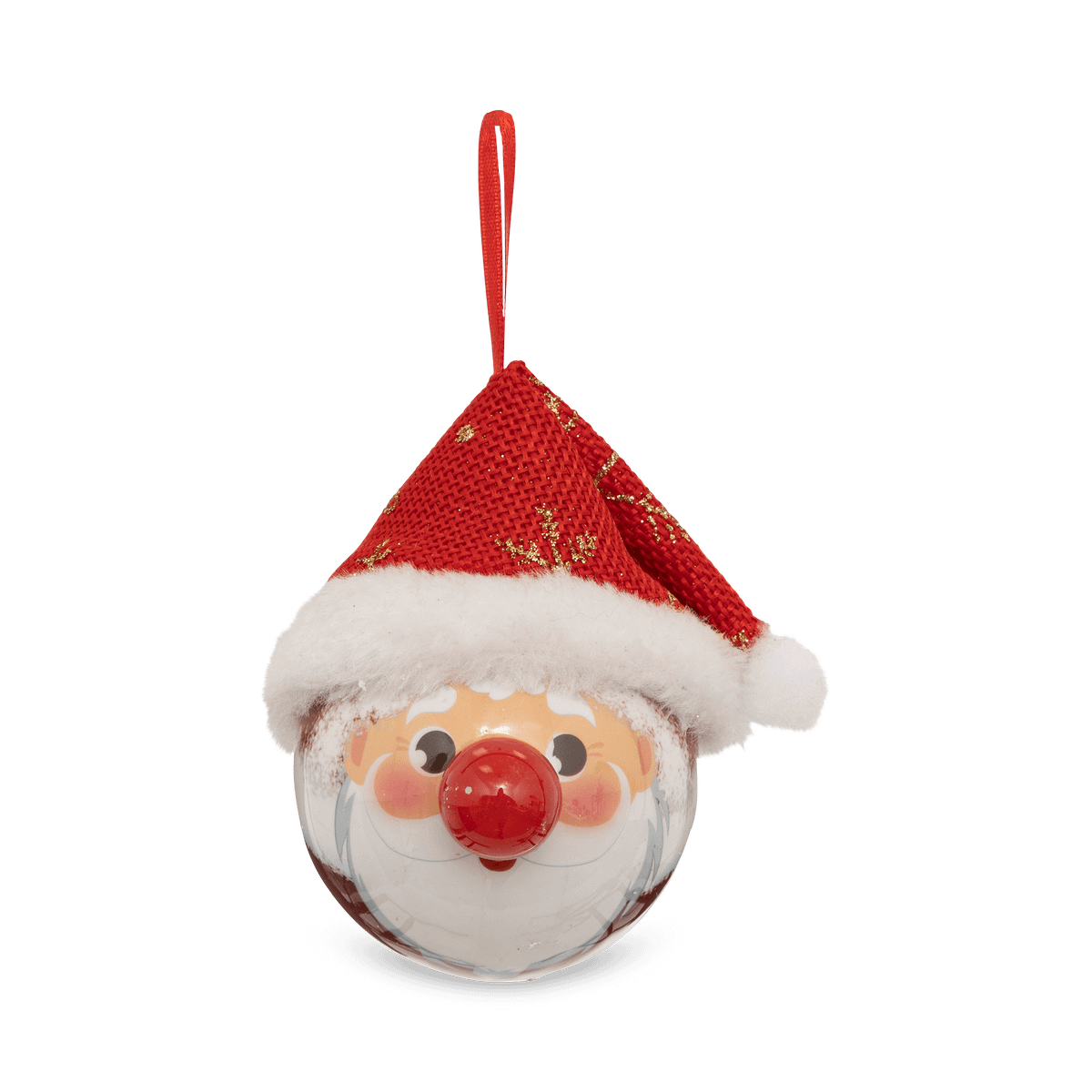 Kerstbal SANTA Kerstman met muts