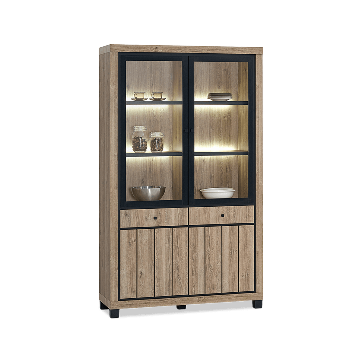 Glaskast MAKSIM Summer Oak B128