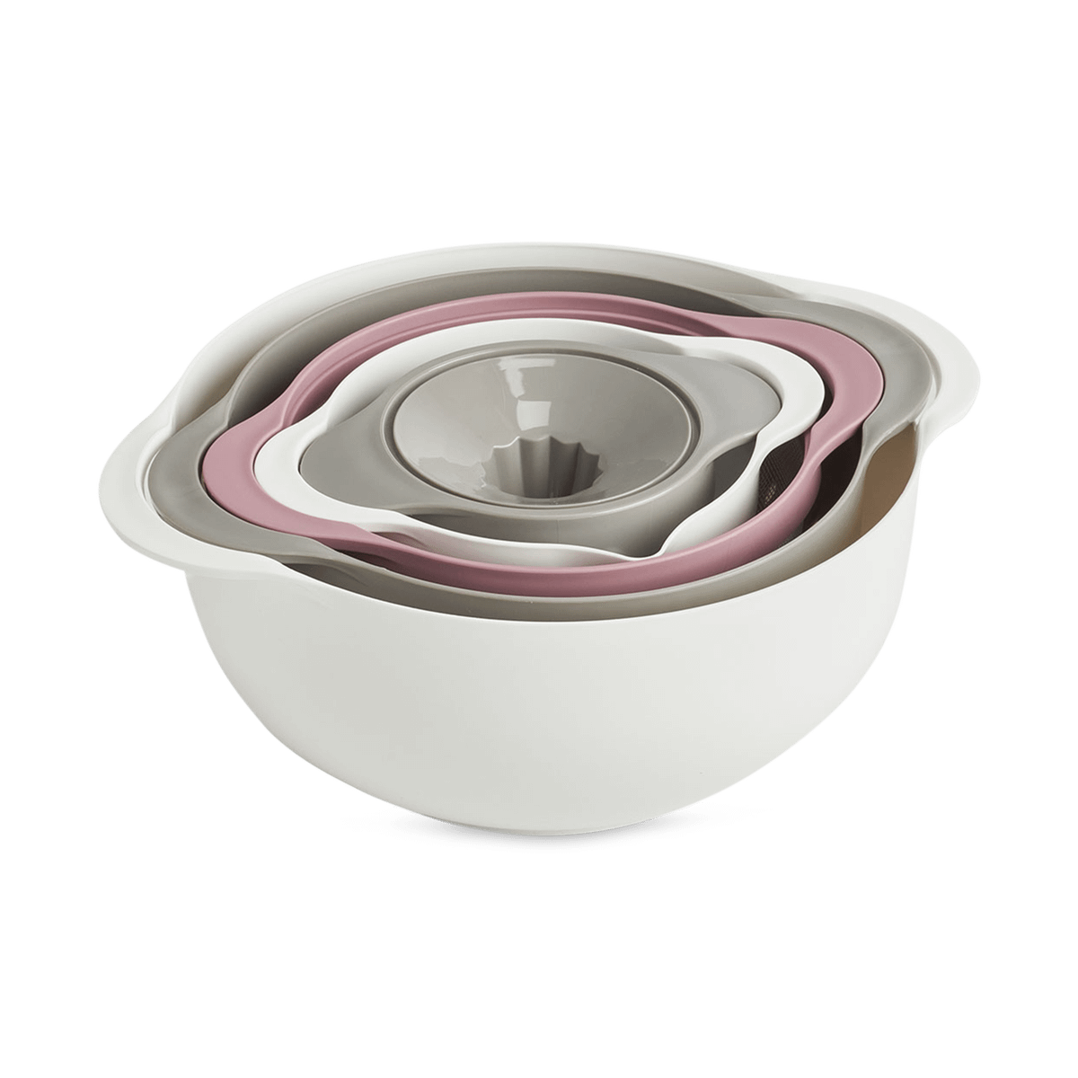 Keukenset NESTO 5Del. Wit/Grijs/Roze