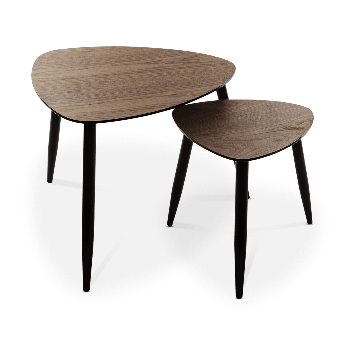 Bijzettafel MELIO Set van 2 - Walnootlook