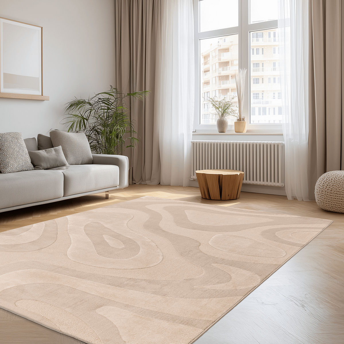 Tapijt BERGAMO 230x160 Flow Beige