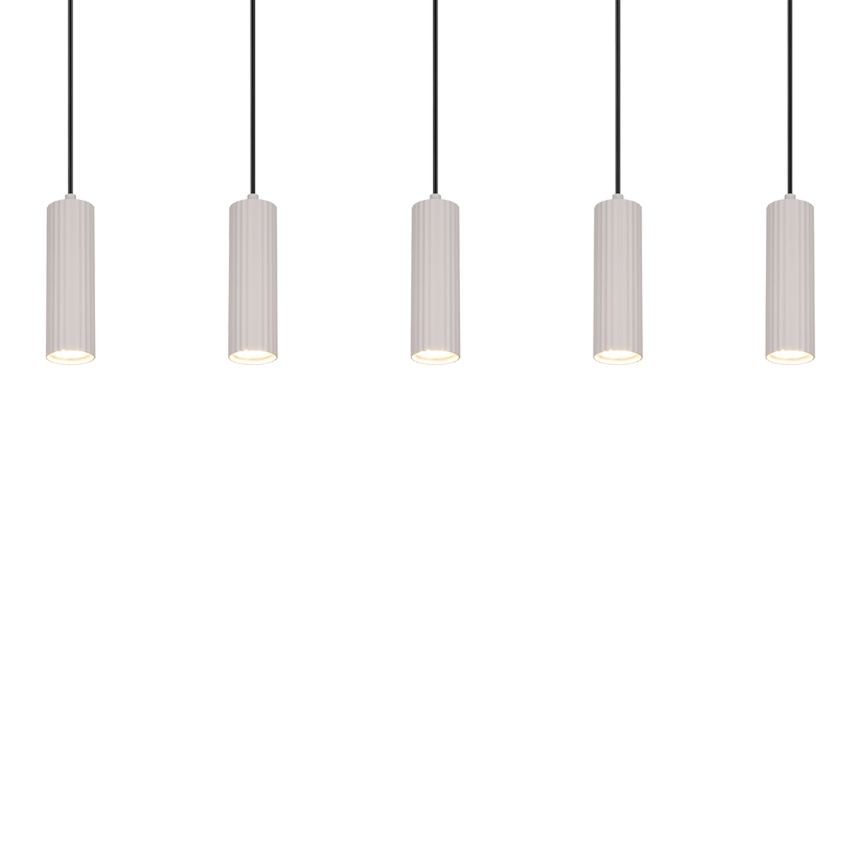 Hanglamp SOKA 5Del. Metaal Warm Grijs