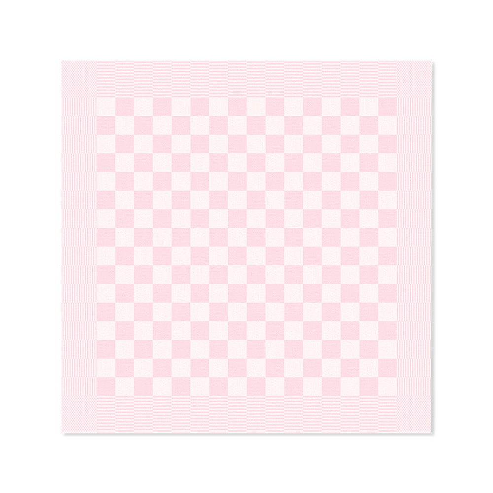 Keukendoek DDDDD 65x65 Pastel Roze