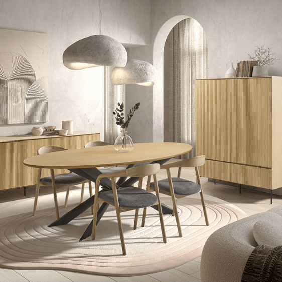 Eettafel FURANO Ovaal 220x110 Sterpoot