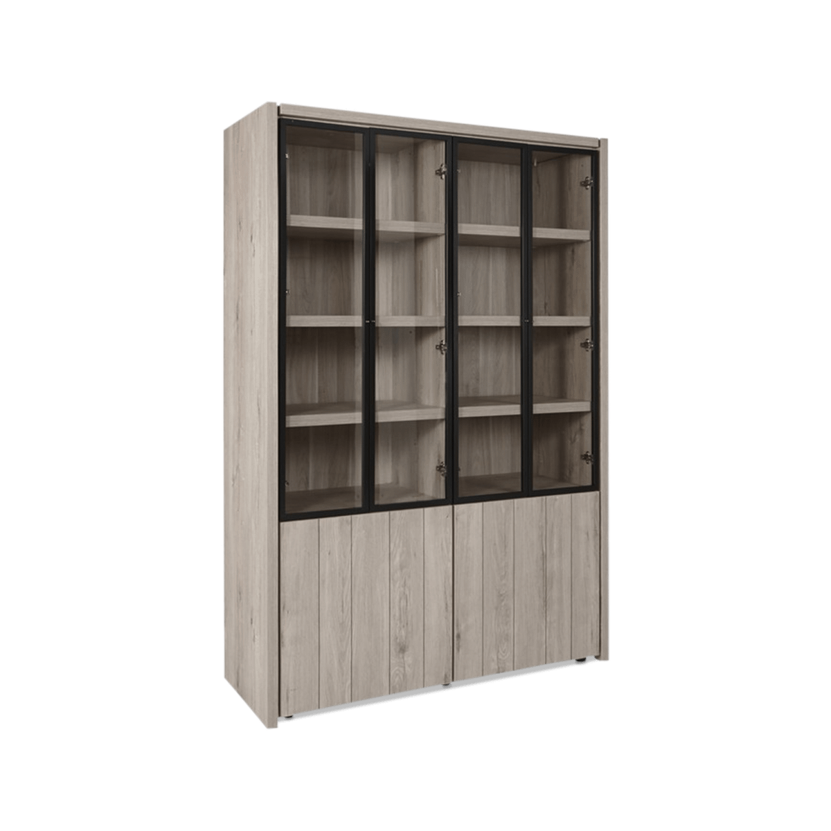Vitrine WALTON Eik Lichtgrijs B140