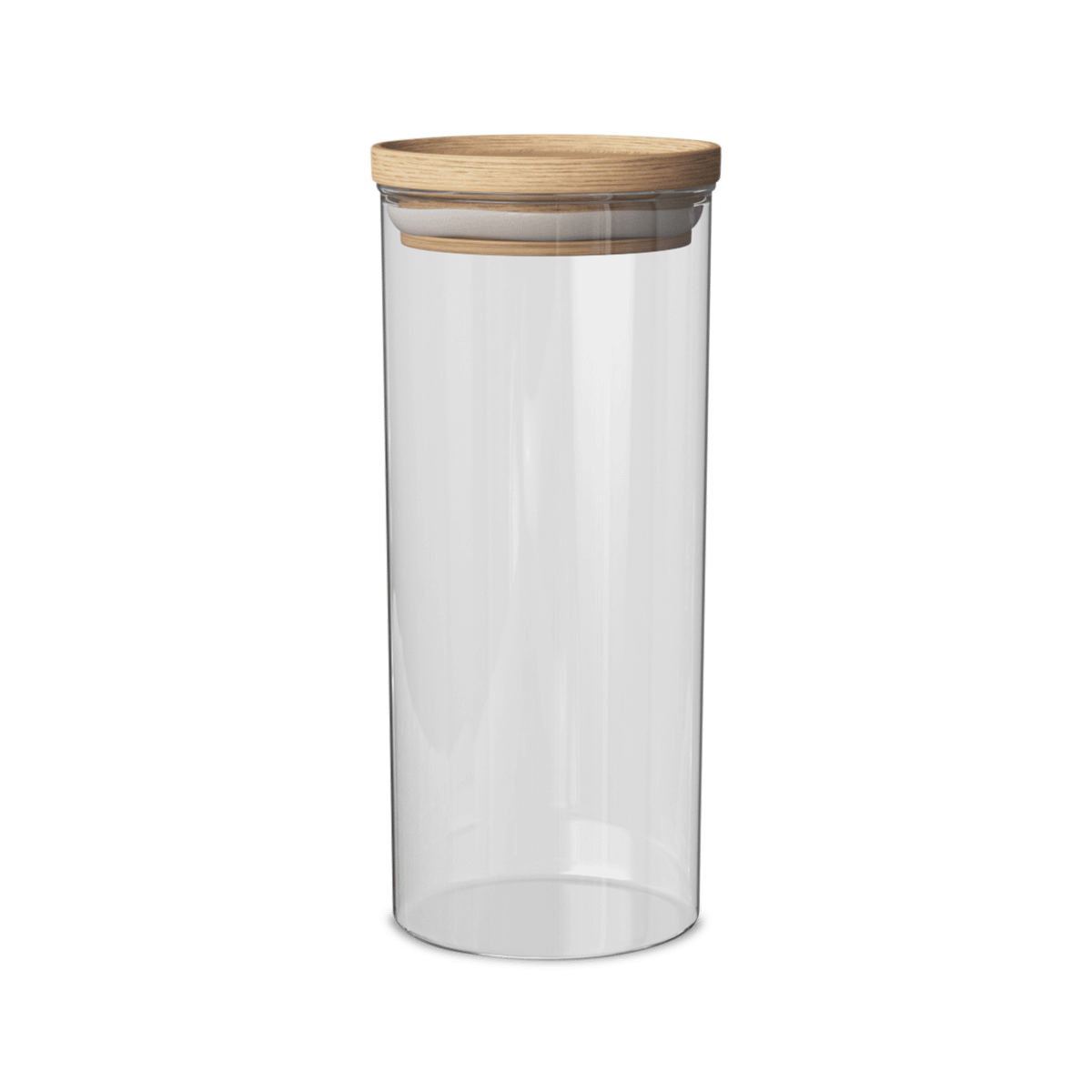 Voorraadpot BJORN Glas Hout 1.3l