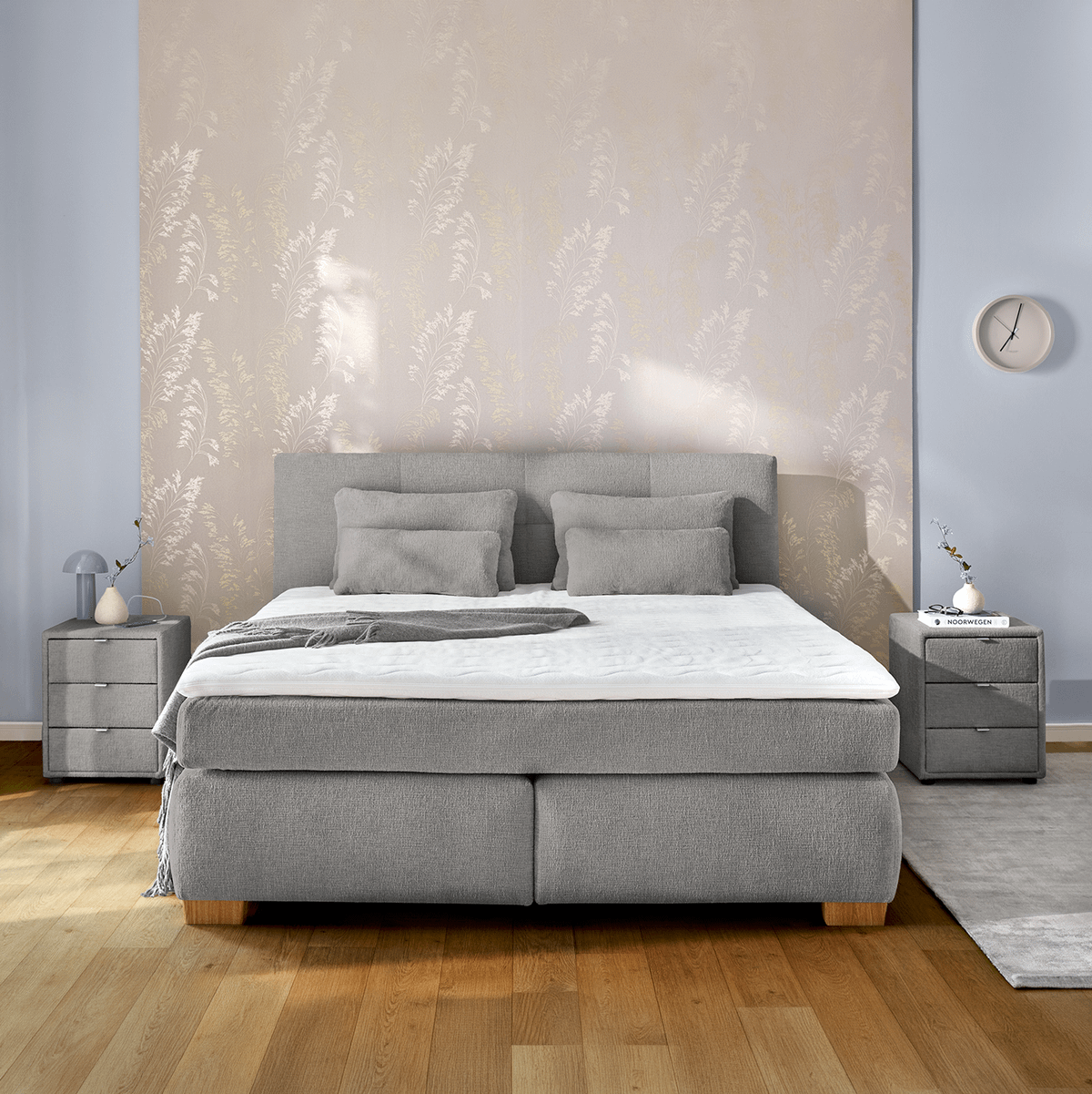 Boxspring ZAANDAM 180x200 Grijs