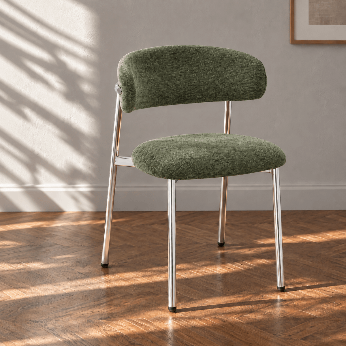 Stoel MARGIT Muted Moss/Chrome