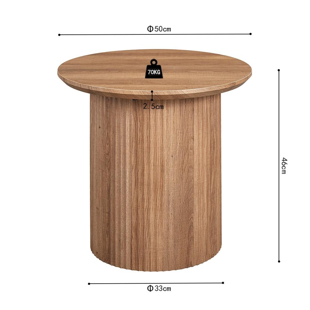 Salontafel PORTO Decor Oude Eik Ø50