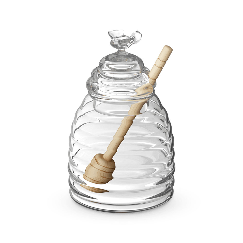 Honingpot MELI M/Lepel Glas