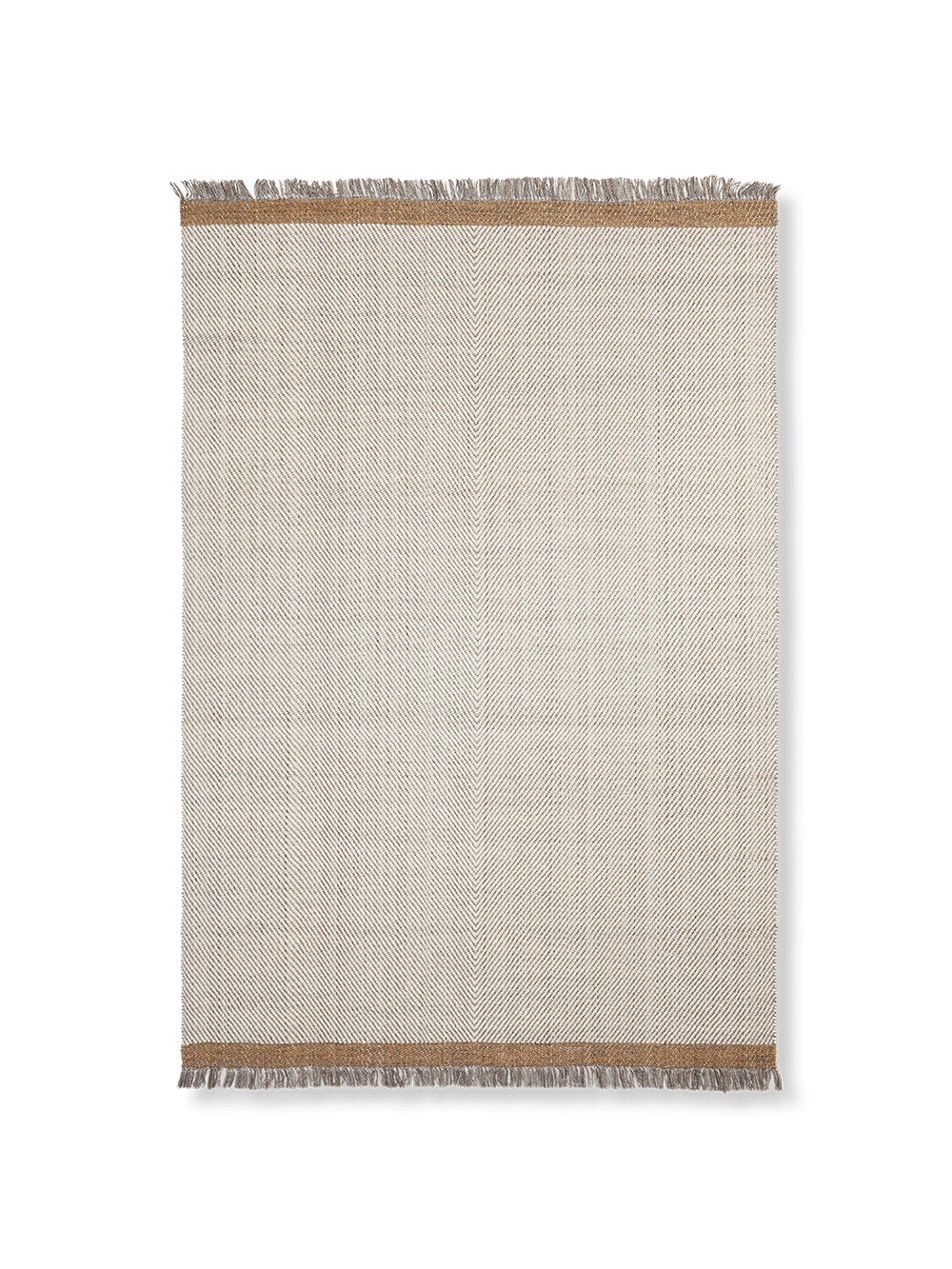 Tapijt Brina Beige Wol Visgraat-Jacquardmotief 300x200