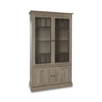 Vitrinekast COTTON Kristal Eik Licht Bruin Vitrinekast COTTON Kristal Eik Licht Bruin