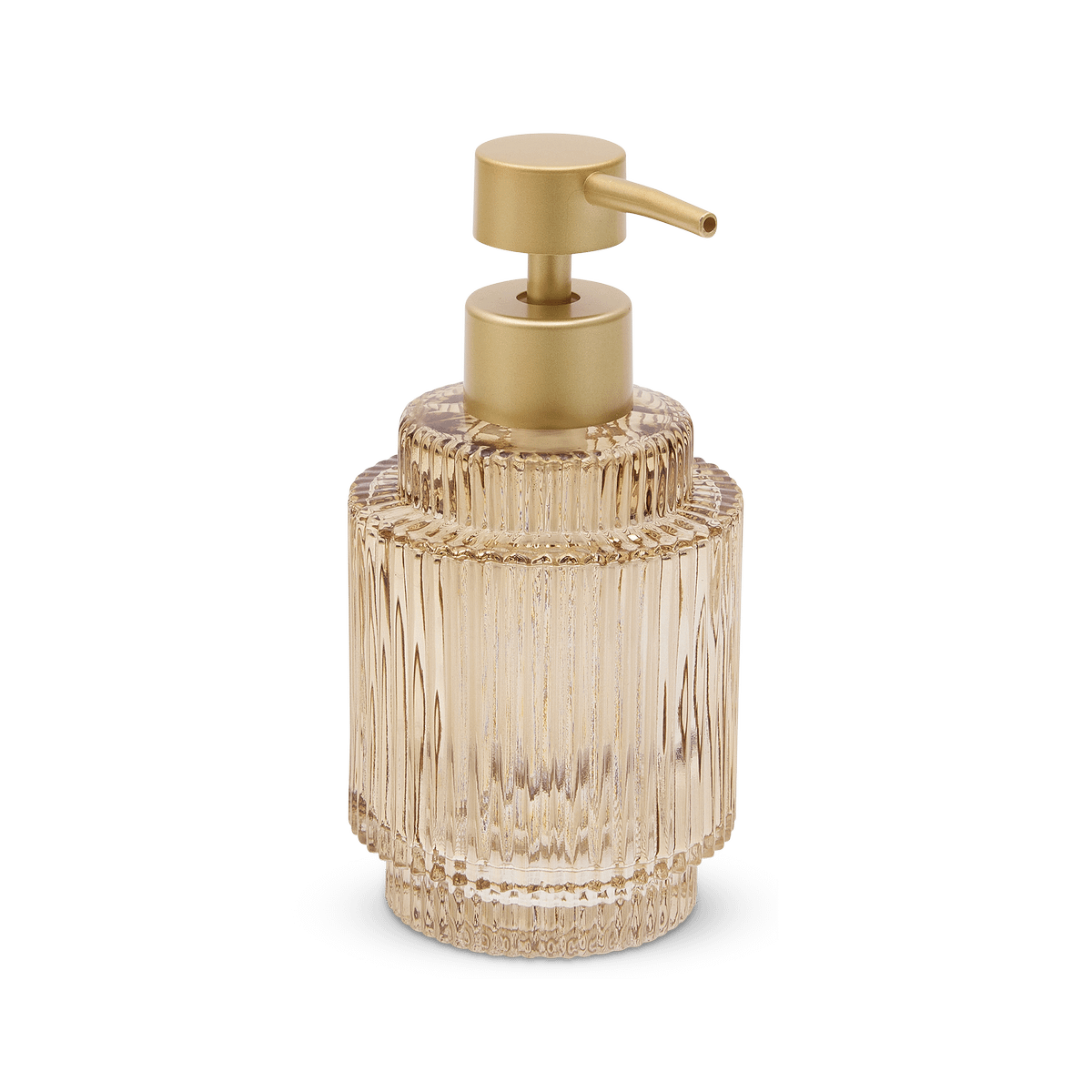 Zeepdispenser SORIA 300ml Glas Amber/Goud