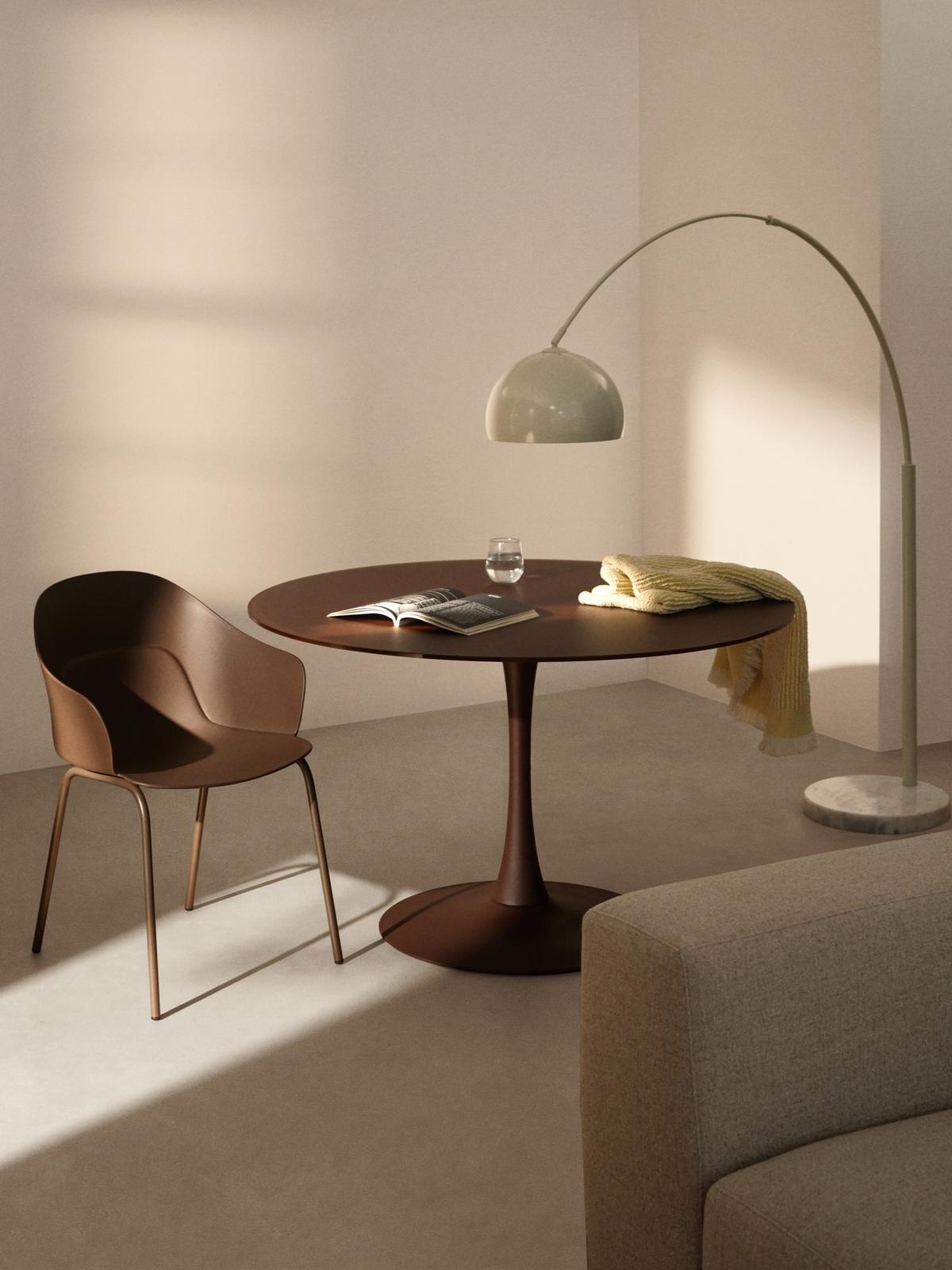 Eettafel Vedira Bruin Ø120 cm