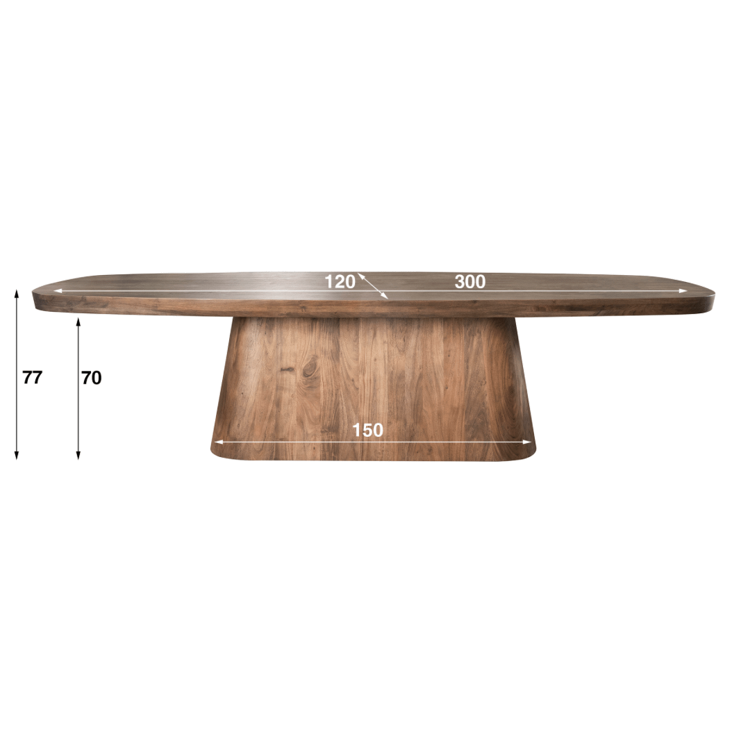 Eettafel GONZALO 300x120 Massief Acacia Eettafel GONZALO 300x120 Massief Acacia