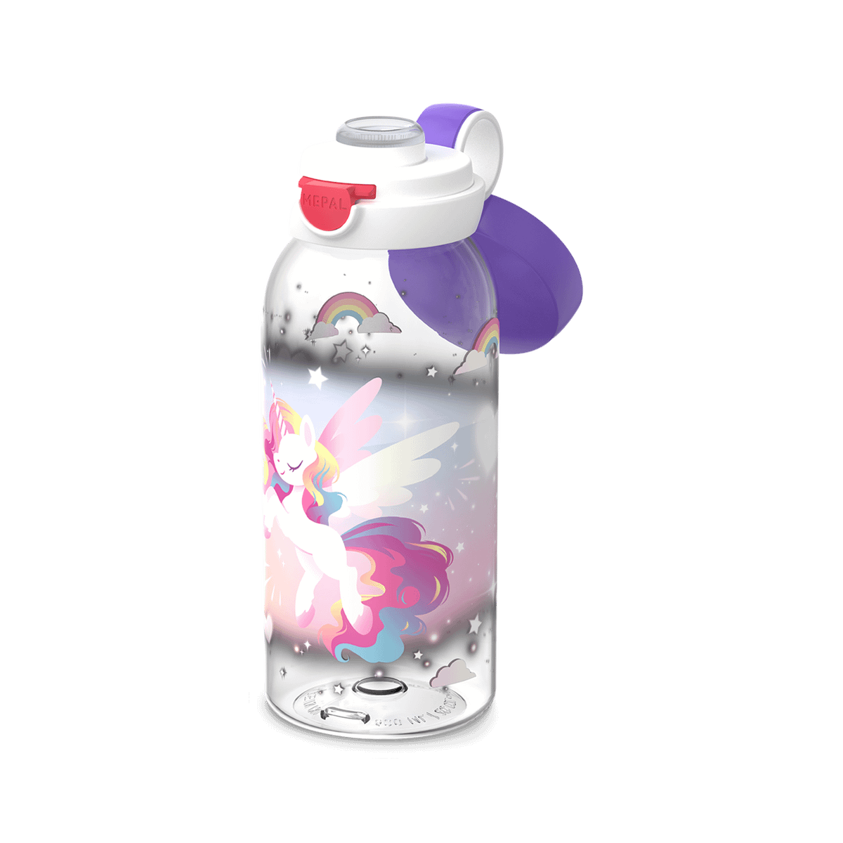 Drinkfles UNICORN GLOW Flipdop 600ml