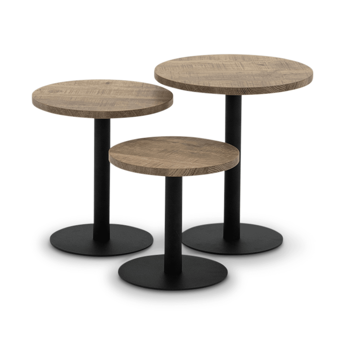 Salontafelset VEKTOR 8 Mango Ø45x50/Ø40x43/Ø35x34