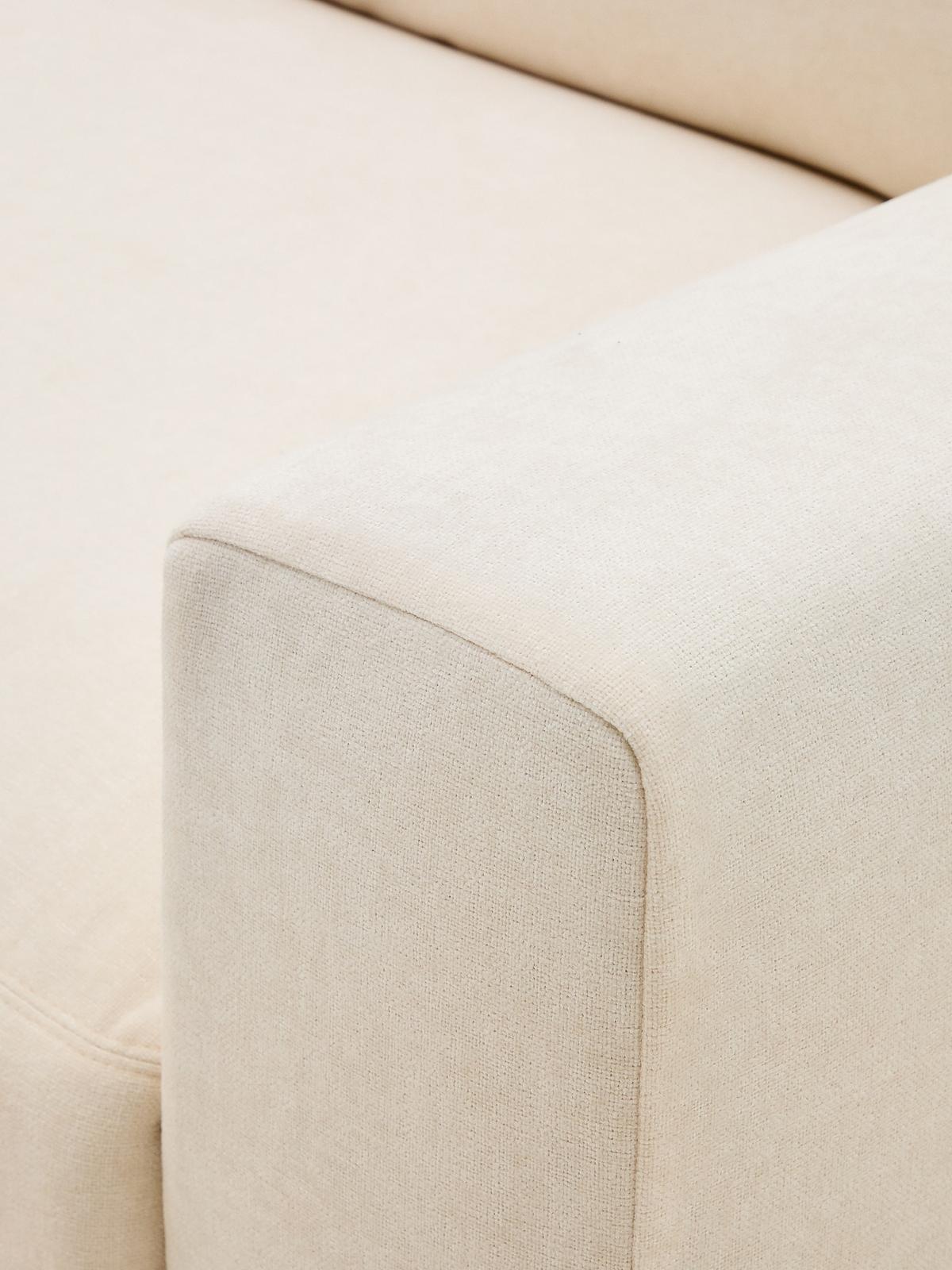 Hoeksalon Alea Beige Chenille Chaise longue links B220 cm