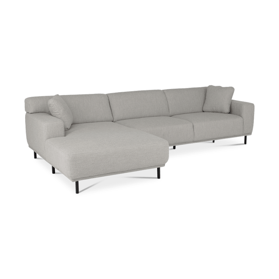 Hoeksalons QUILLO Longchair Links Grijs B325 Hoeksalons QUILLO Longchair Links Grijs B325