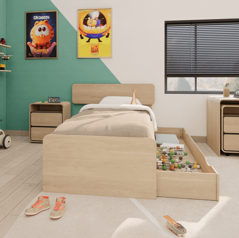 Bedlade NESTOR Eik 90x200