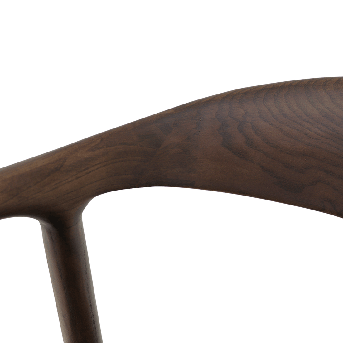 Armstoel HANSON Ash Wood Walnut - Leather Black Armstoel HANSON Ash Wood Walnut - Leather Black