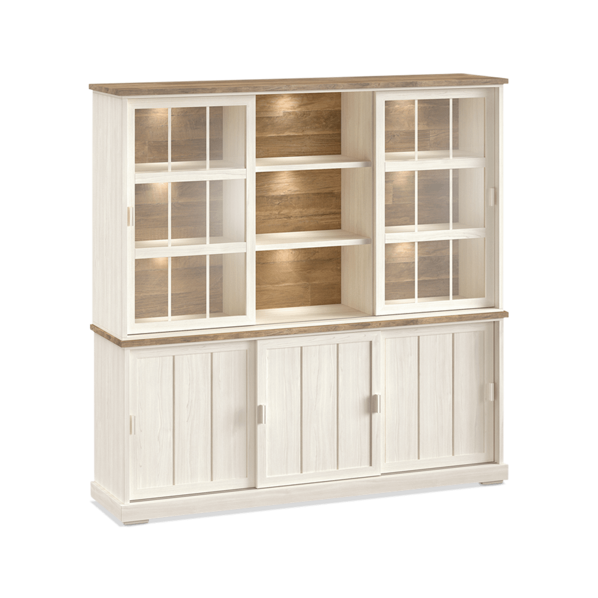 Dressoir met Opzetkast TOLUCA Lariks/Old Teak B209