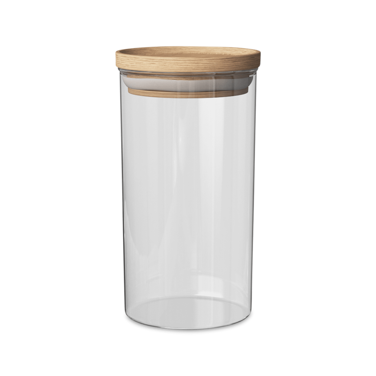 Voorraadpot BJORN Glas Hout 1l