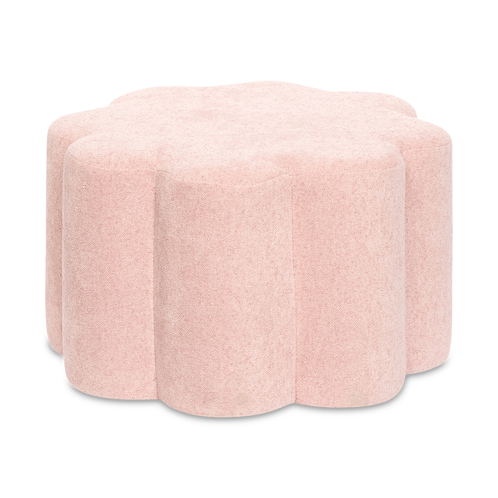 Pouf FLEUR DE ROSE Bloemvorm Roze