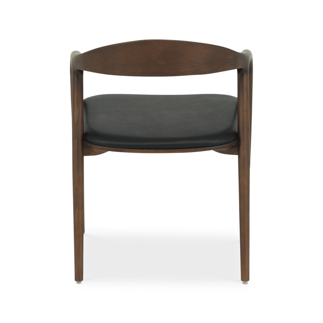 Armstoel HANSON Ash Wood Walnut - Leather Black Armstoel HANSON Ash Wood Walnut - Leather Black