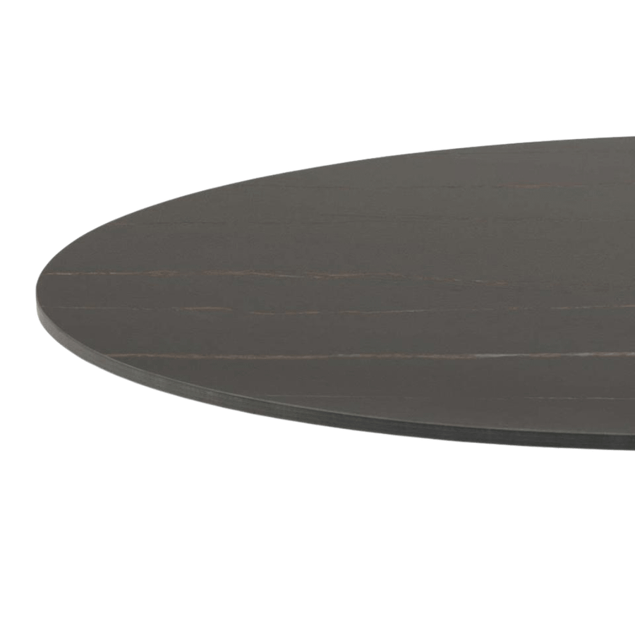 Eettafel GRANTHAM Keramiek Mat Zwart Ø90cm Eettafel GRANTHAM Keramiek Mat Zwart Ø90cm