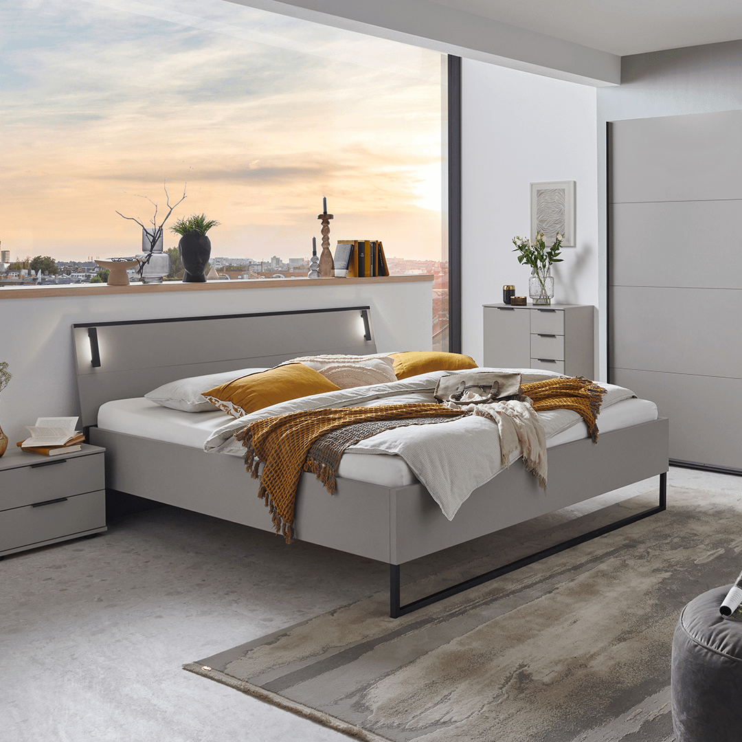Slaapkamer GISELE: SCHFD-KLK B225 + Bed 160x200 + 2 Nachttafels