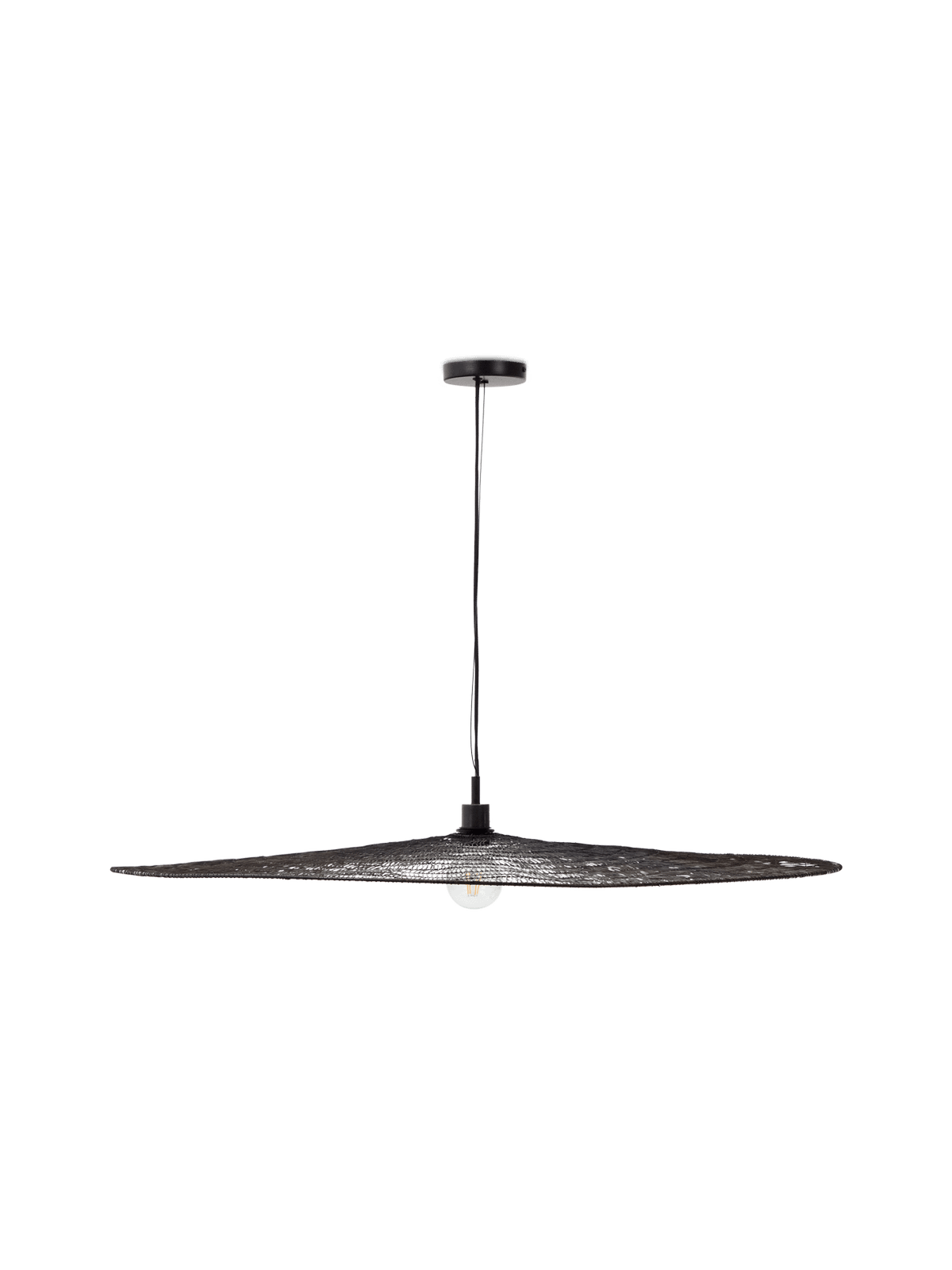 Makai-plafondlamp van metaal met zwarte afwerking ⌀100 cm