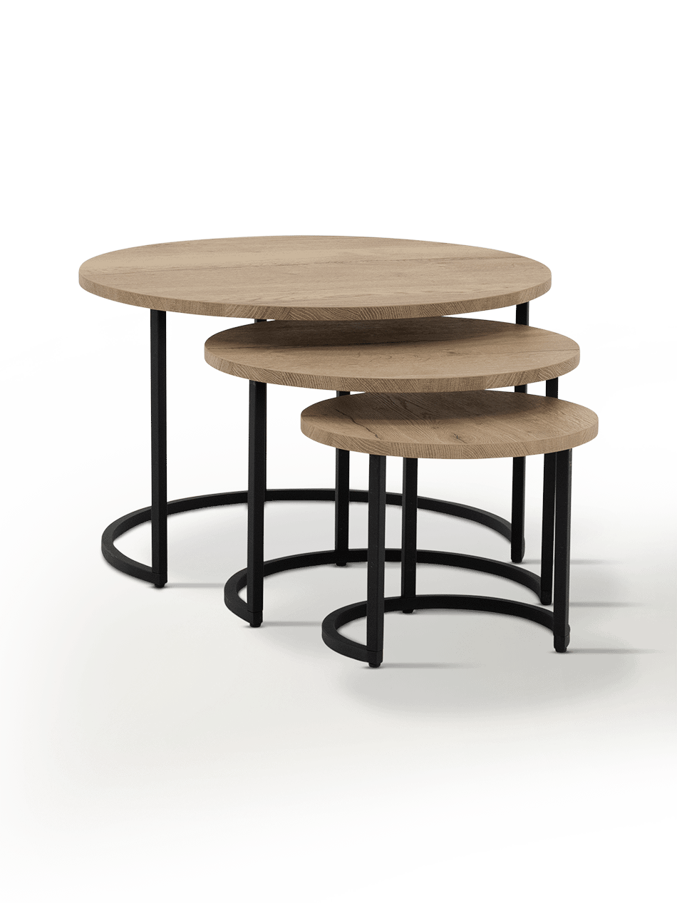 Salontafelset Lexton in eikkleur