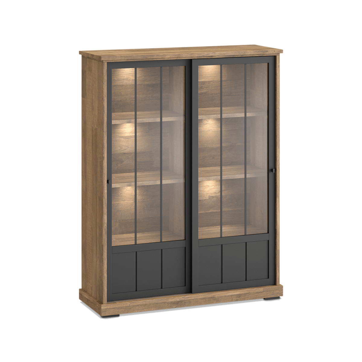 Barkast TOLUCA Old teak/Zwart B143