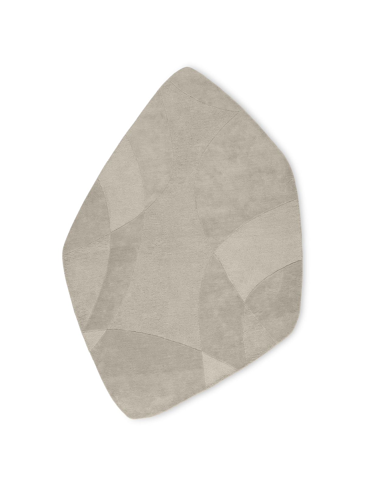 Tapijt Piana Stone Shape Light Grey 200 x 290 cm