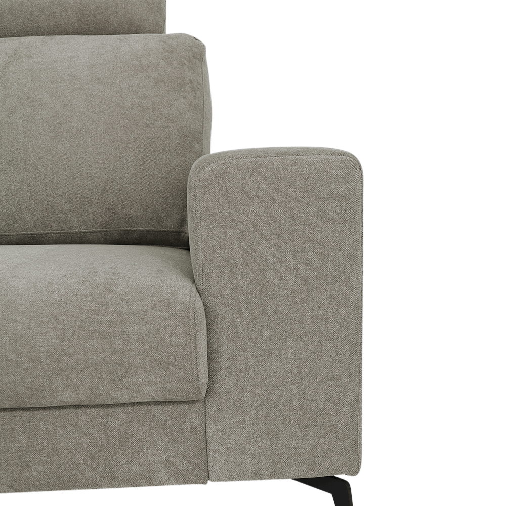 Hoeksalon PADUA Taupe Longchair Links B262