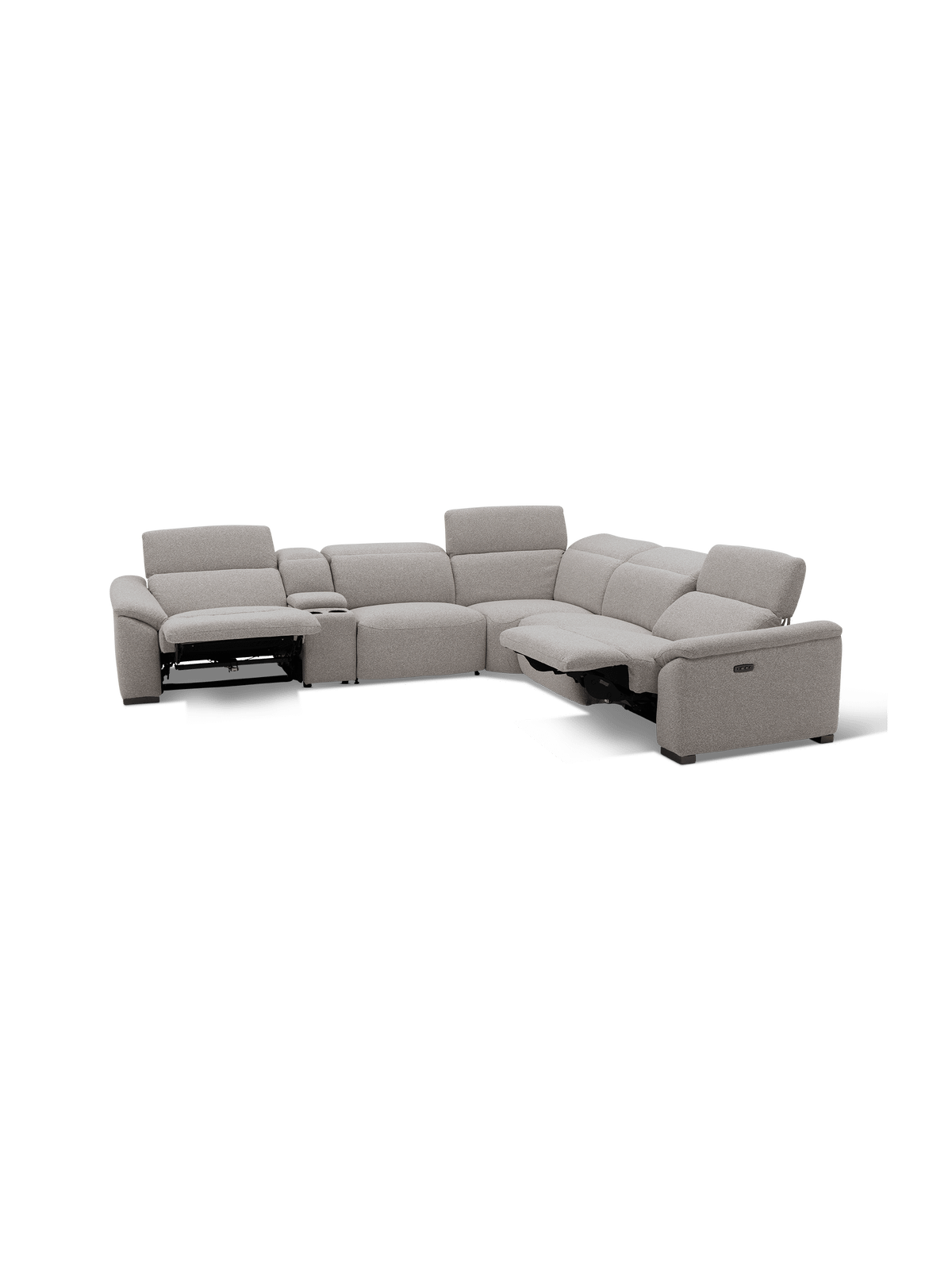 Hoeksalon Stanza met geïntegreerde relaxen, cupholders en usb(-c) aansluitingen