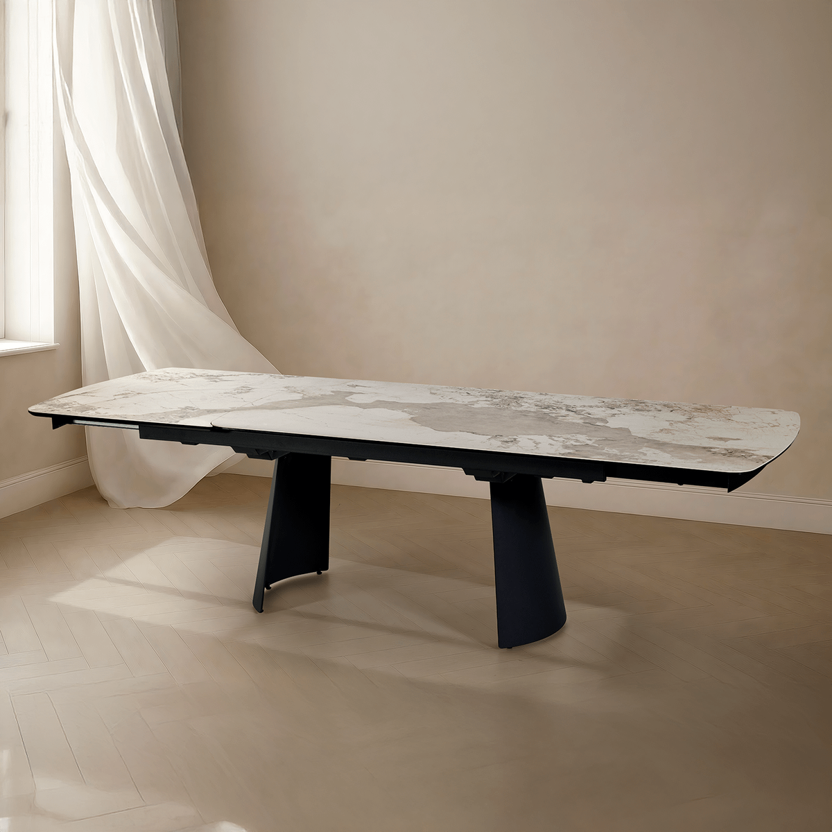 Eettafel LUMEO Marmer Sirocco Verlengbaar 200/280x100