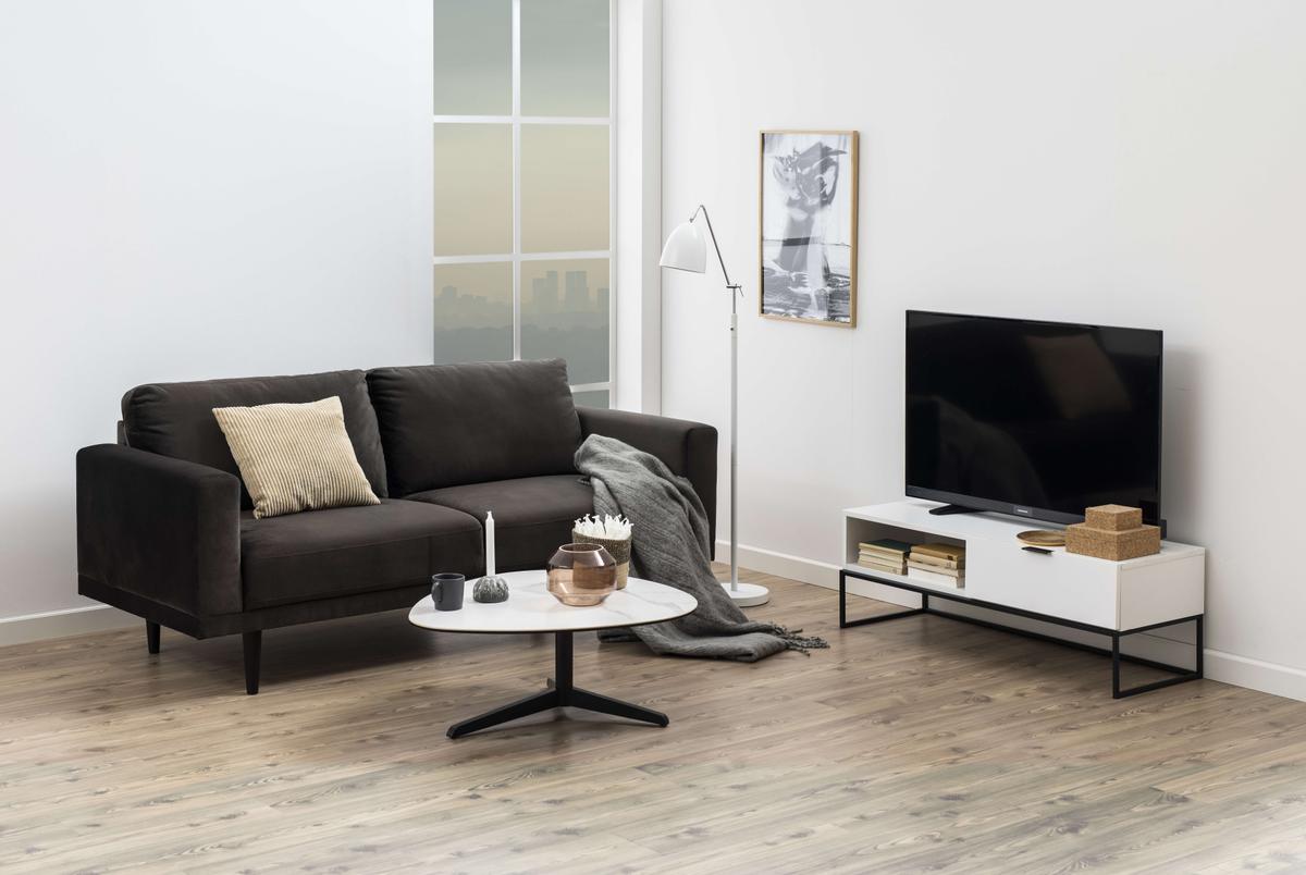 Salontafel MALBORD Keramiek White/Metal Black