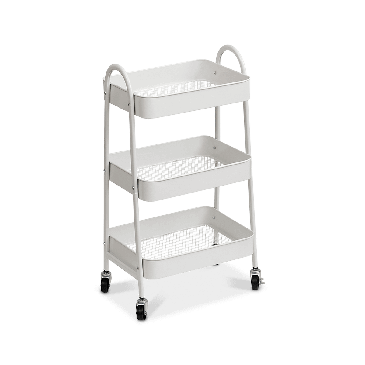Opbergtrolley ILLO 3Niv. Met. Wit