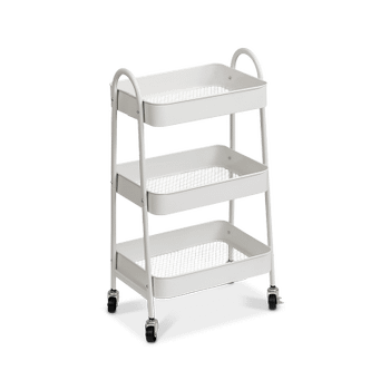 Opbergtrolley ILLO 3Niv. Met. Wit Opbergtrolley ILLO 3Niv. Met. Wit