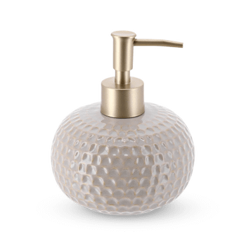 Zeepdispenser ECAILLE 440ml Beige/Goud Zeepdispenser ECAILLE 440ml Beige/Goud