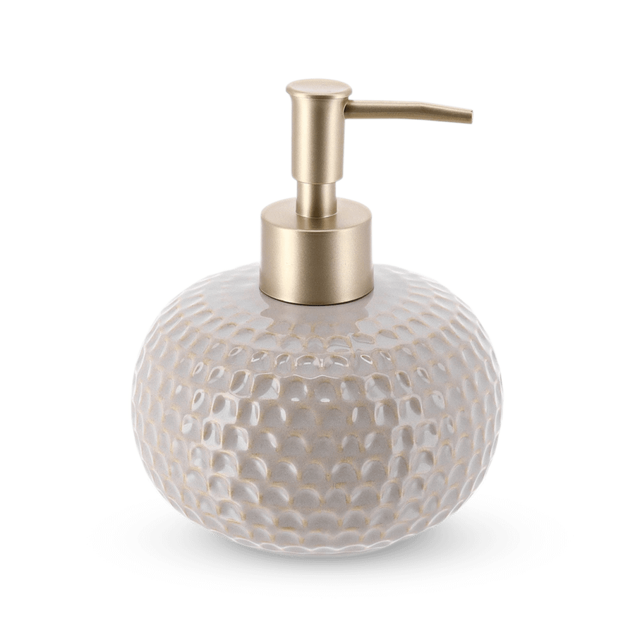 Zeepdispenser ECAILLE 440ml Beige/Goud Zeepdispenser ECAILLE 440ml Beige/Goud