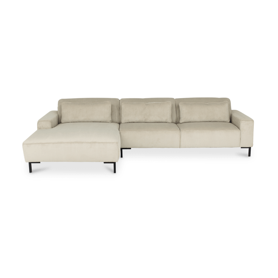 Hoeksalon BEMTHE Longchair Links Beige Hoeksalon BEMTHE Longchair Links Beige