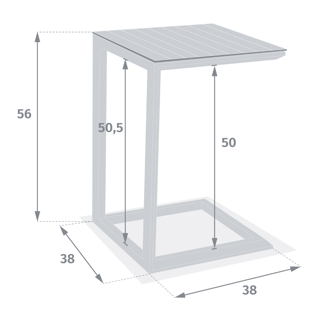 Bijzettafel FURORE Zand  Bijzettafel FURORE Zand