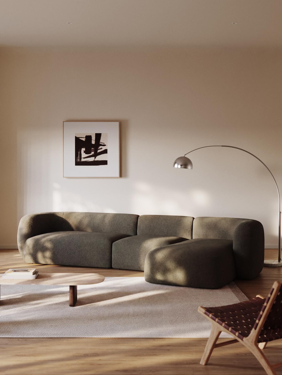 Hoeksalon Martina Longchair Rechts Groen B377