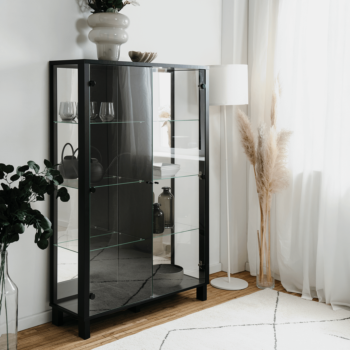 Vitrinekast GIDEON B100 Zwart