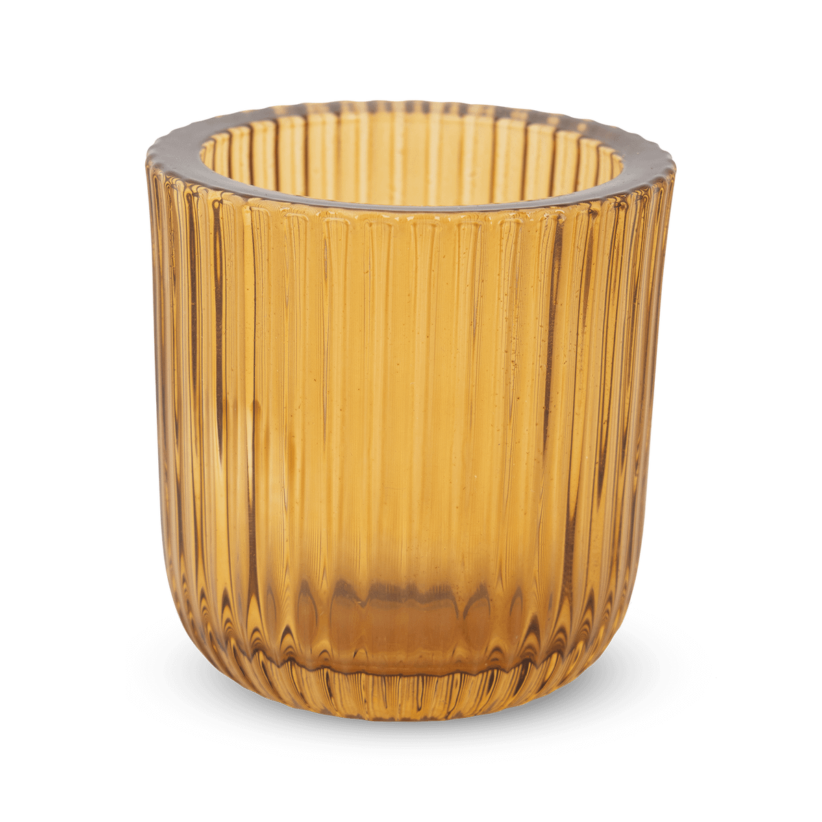 Theelichthouder RIBIS L Glas Amber