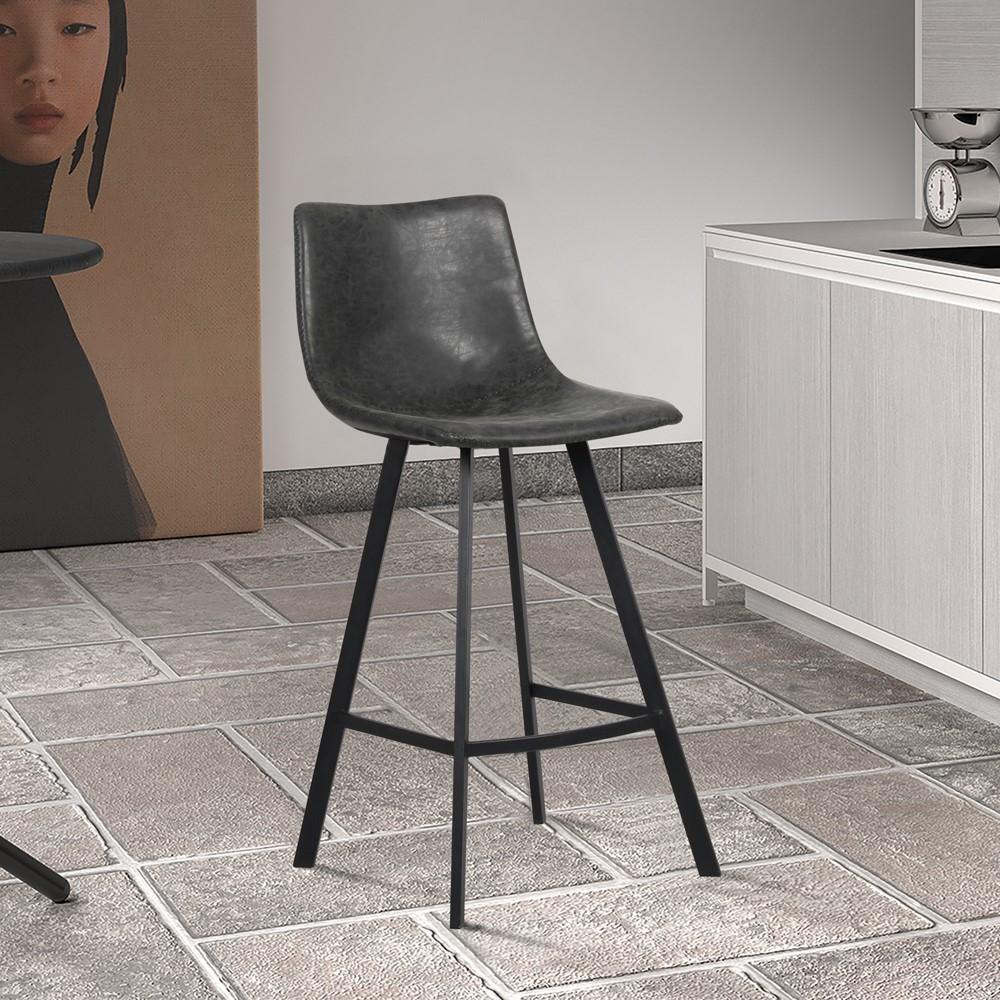 Barkruk ORNADA PU Zwart