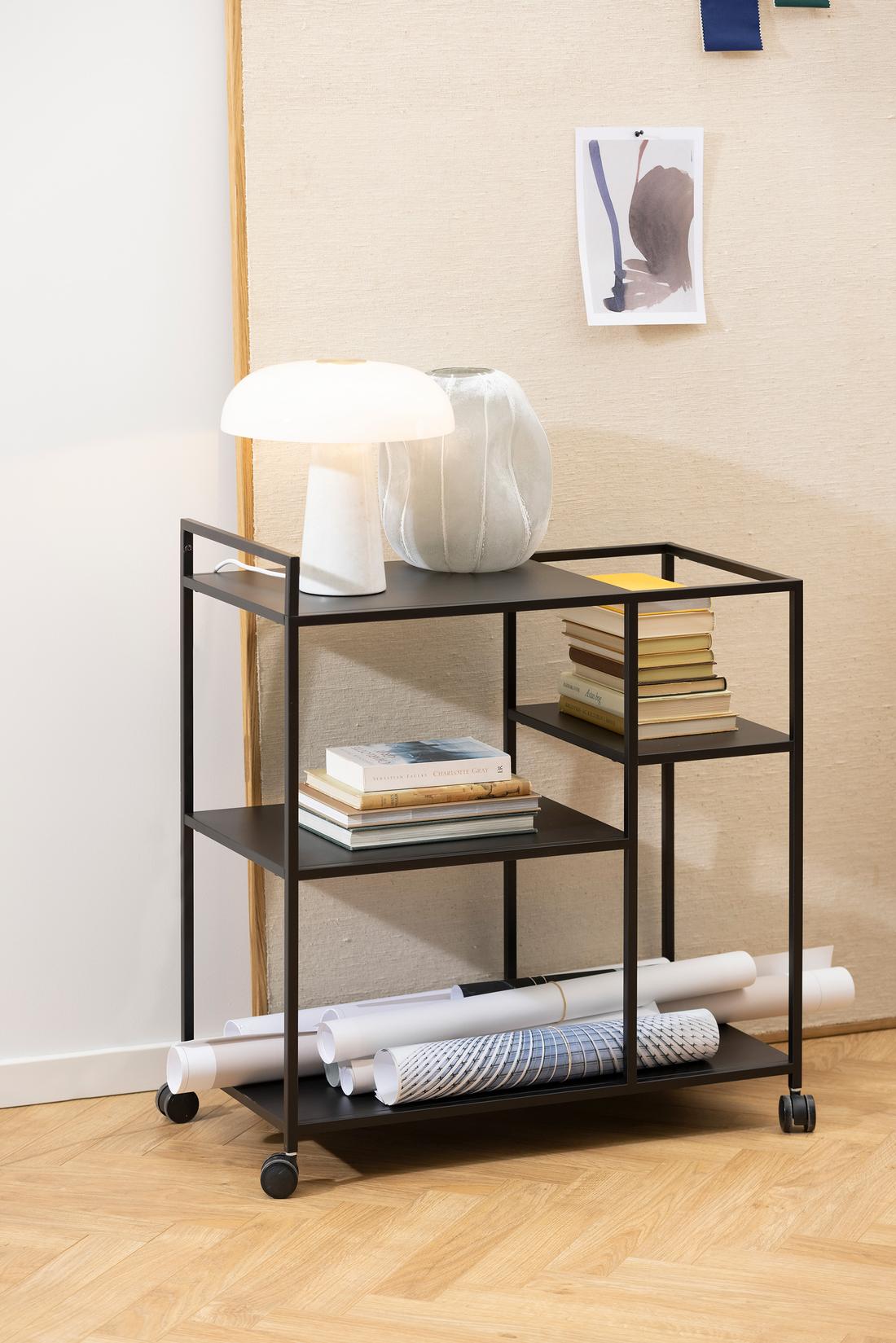 Opbergtrolley 3 leggers SPARROW Metaal Zwart Opbergtrolley 3 leggers SPARROW Metaal Zwart